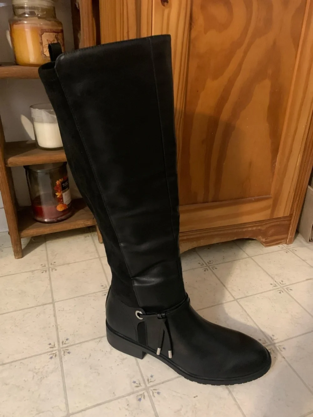 Style & Co.Classic Black Knee-High Verrlee Women’s Riding Boots NWOT